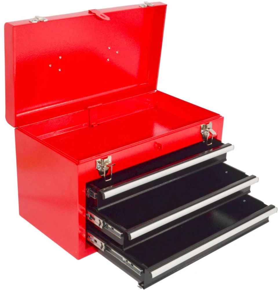 AW-Tools AWTOOLS METALINĖ ĮRANKIŲ DĖŽĖ 3 STALČIAI 45x24x27 cm