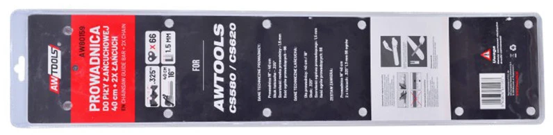 AW-Tools Pjūklo juosta ir grandinė AWTools AW80159BL; 40 cm; .325''; 66; 1,3 mm