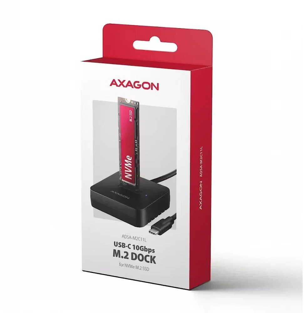 AXAGON | USB-C 10 Gbps doko stotis M.2 NVMe SSD | ADSA-M2C11L