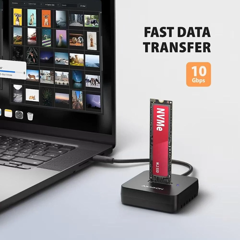 AXAGON | USB-C 10 Gbps doko stotis M.2 NVMe SSD | ADSA-M2C11L