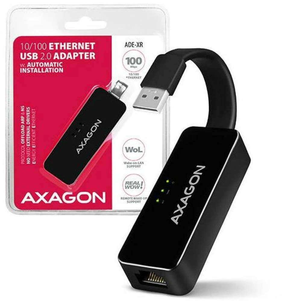 AXAGON ADE-XR Type-A USB2.0 – Fast Ethernet 10/100 adapteriai