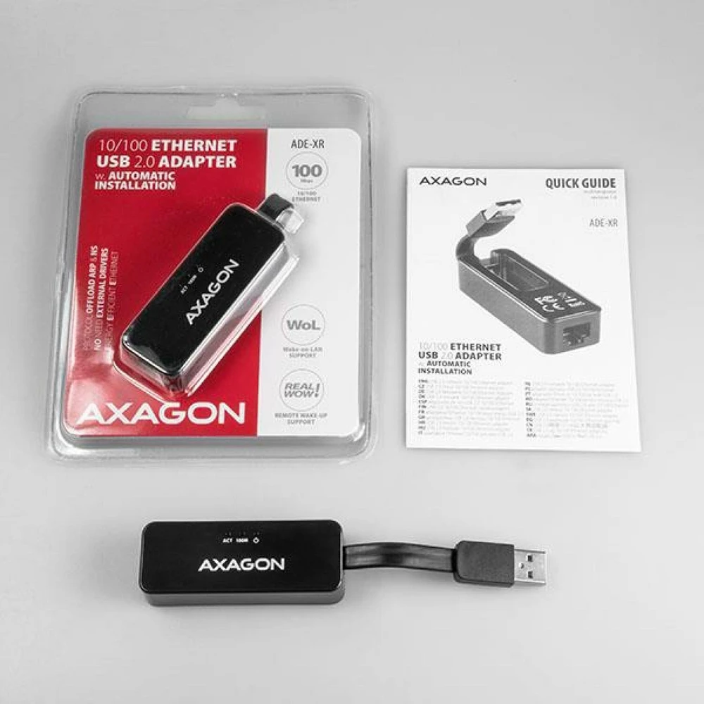 AXAGON ADE-XR Type-A USB2.0 – Fast Ethernet 10/100 adapteriai