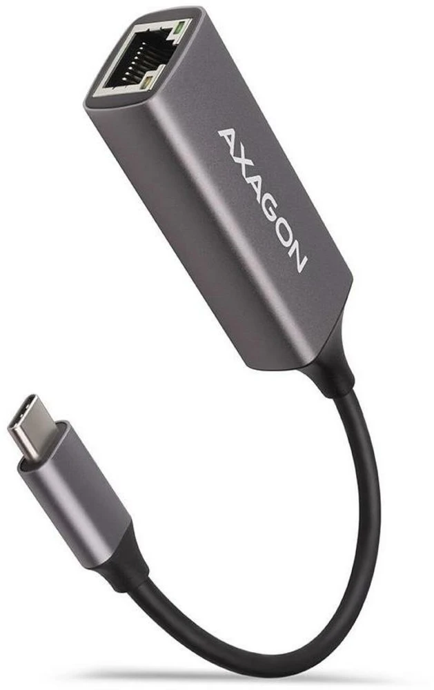 AXAGON ADE-TRC Type-C USB3.2 Gen 1 - Gigabit Ethernet 10/100/1000 Adapteriai, metalas, titan pilkas