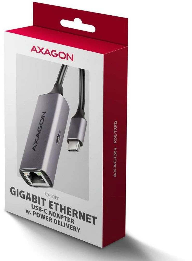 AXAGON | ADE-TXPD USB-C Gigabit Ethernet adapteris su PD 100W