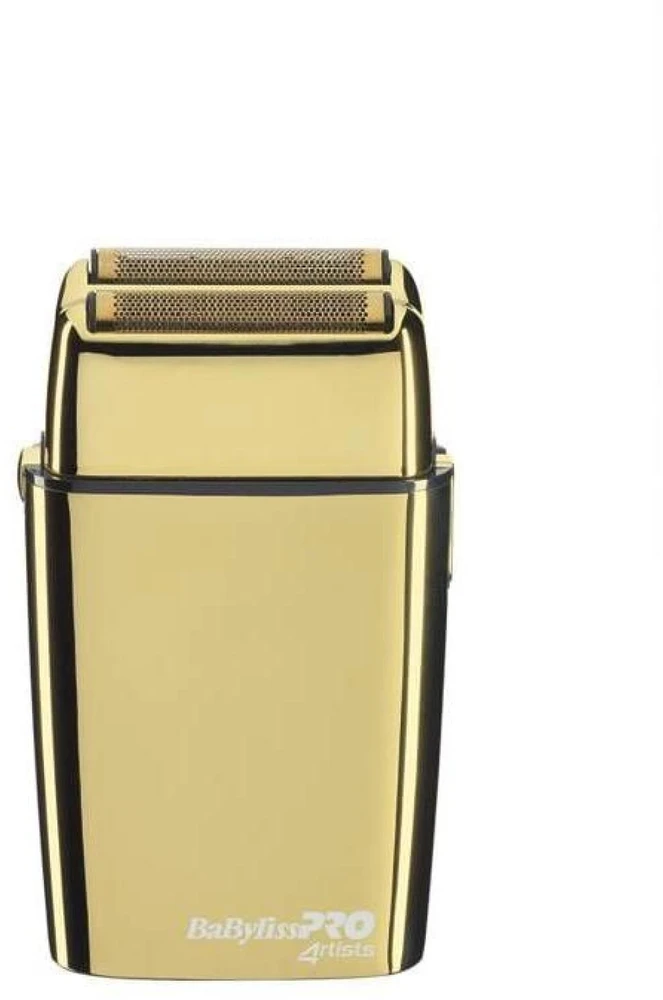 Mobili įkraunama plaukų skutimo mašinėlė BaByliss PRO Double Foil Metal Shaver Gold FXFS2GE, aukso spalvos