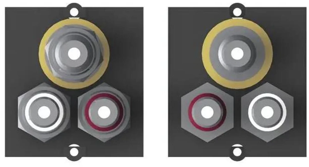 AV adapteris Bachmann RCA (Cinch) x2 - RCA (Cinch) x2, juodas (917.026)