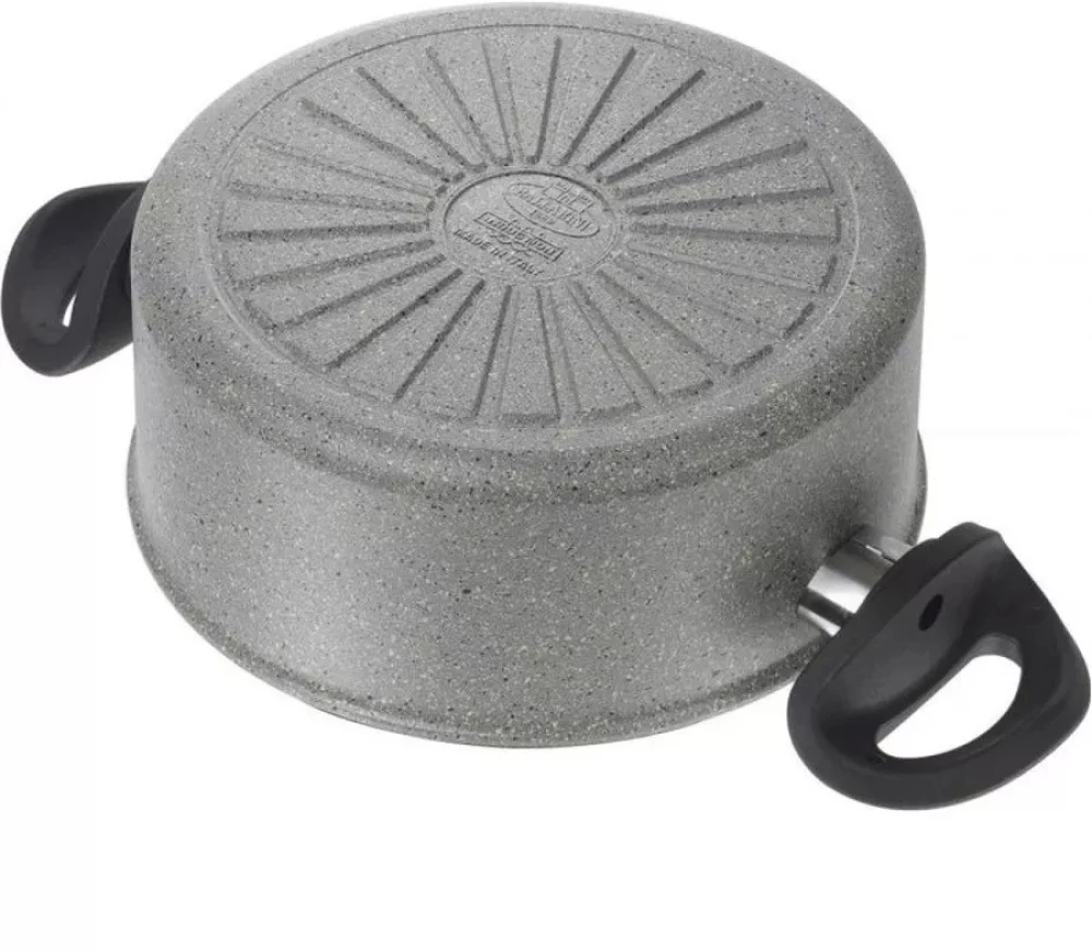 Ballarini Puodas BALLARINI Ferrara su 2 rankenos ir dangtelis granitas 24 cm FERG25D.24D