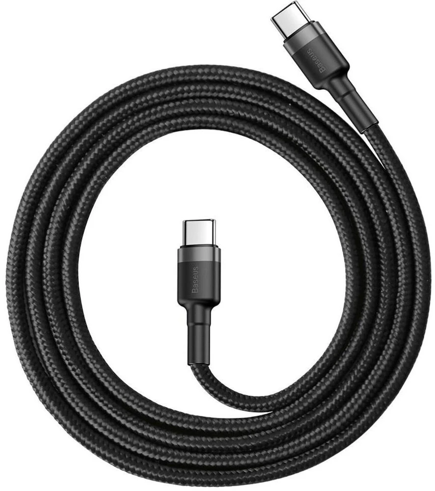 Baseus Cafule kabelis USB-C PD 2.0 QC 3.0 60W 1m - Juodas / Pilkas