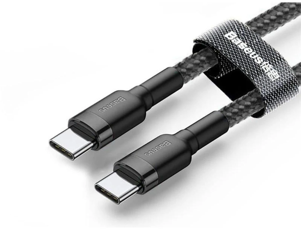 Baseus Cafule kabelis USB-C PD 2.0 QC 3.0 60W 1m - Juodas / Pilkas