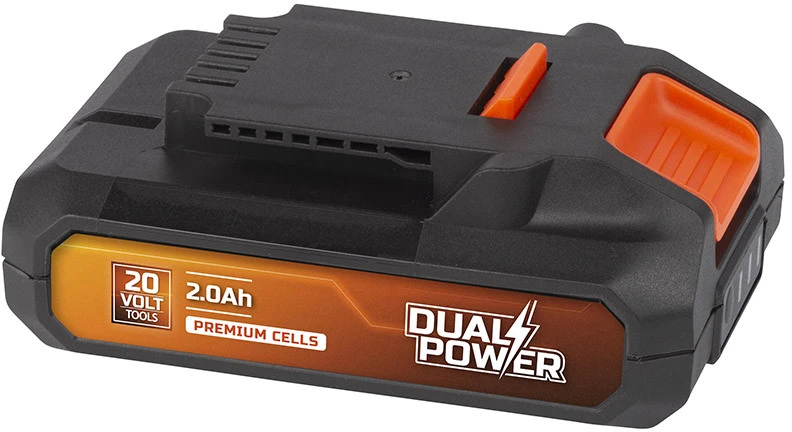 POWERPLUS Akumuliatorius 20V 2AH Dual Power Powdp9021 – tik dvigubos galios 20V įrankiams