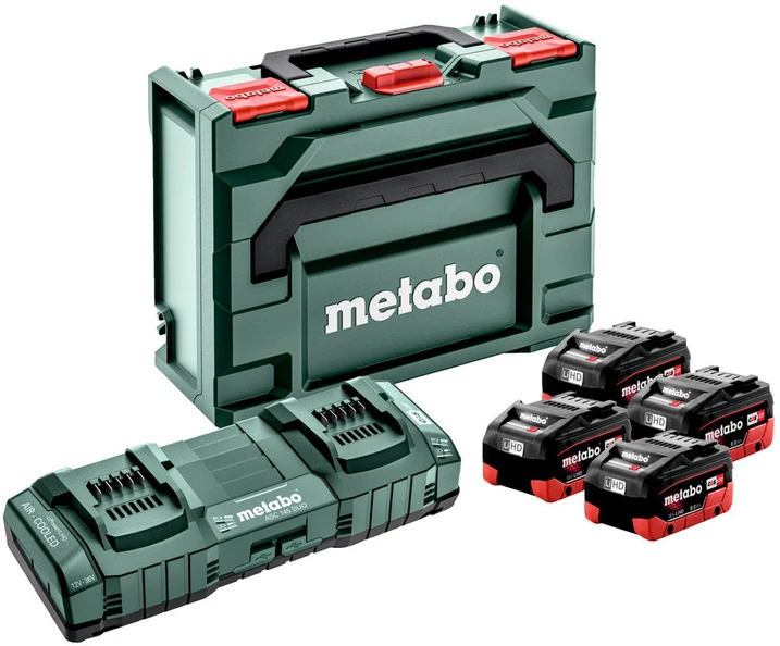 Priedų rinkinys Metabo 685135000; 18 V; 4x8 Ah + pakrovėjas ASC 145 Duo