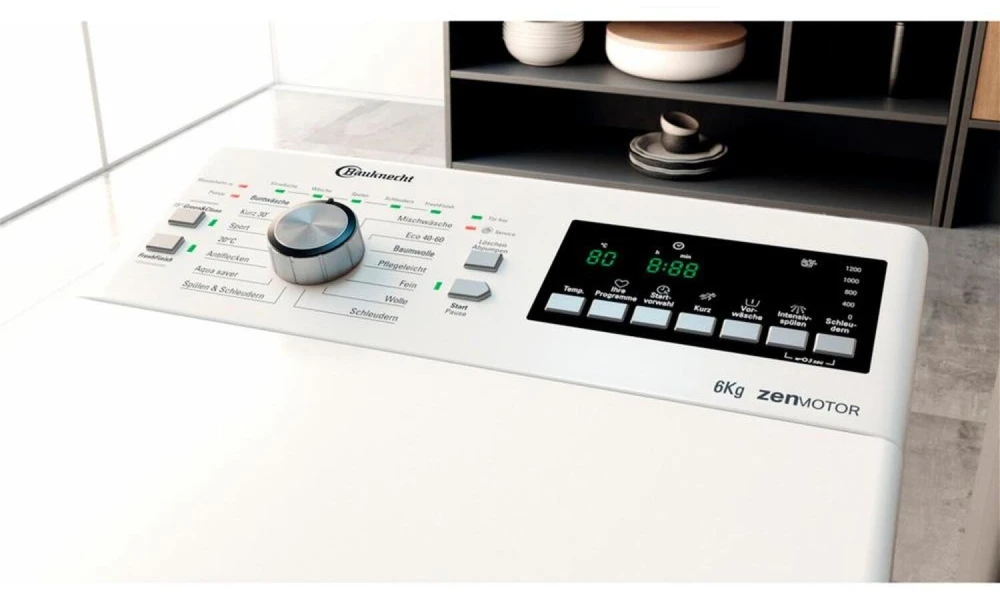 Bauknecht WMT Star 6ZB, skalbimo mašina, 6kg, B, 1151 aps/min, 43L, 72dB, 48kWh, 150cm, 40x90x60cm, balta