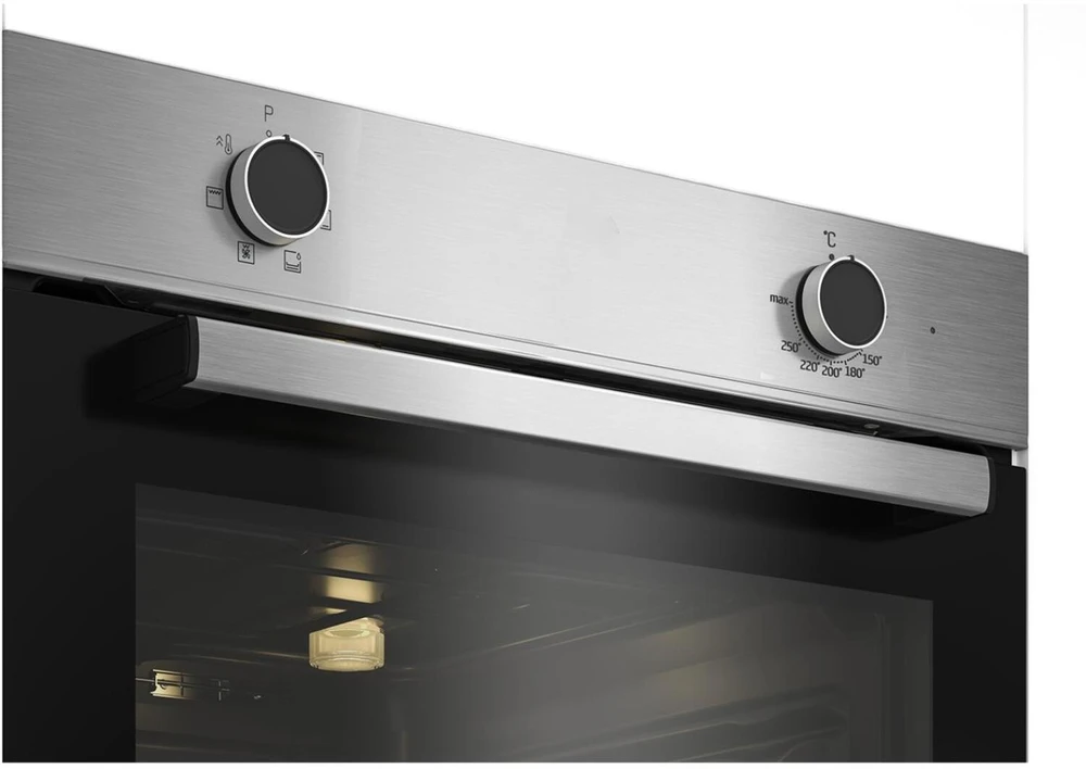 Beko orkaitė BBIE12000X, 66l, 6 režimai, SteamShine valymas, halogeninė lemputė, įmontuojama