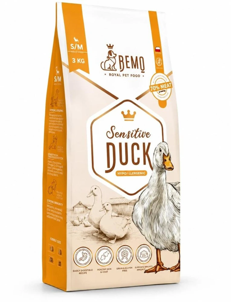 BEMO Sensitive antiena Small/Medium Mono - sausa šunų maistas - 3kg
