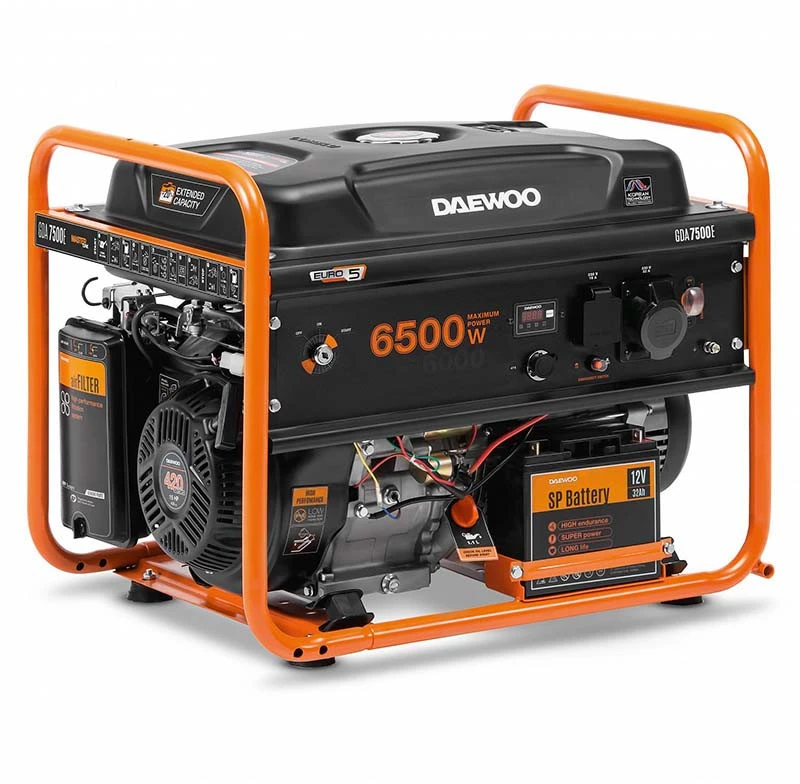 Daewoo vienfazis benzininis generatorius GDA 7500E 6500 W el. starteris