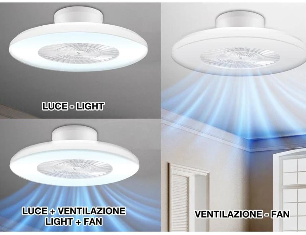 Lubų ventiliatorius su pritemdomu LED apšvietimu Beper P206VEN650, 40 W, 60 cm