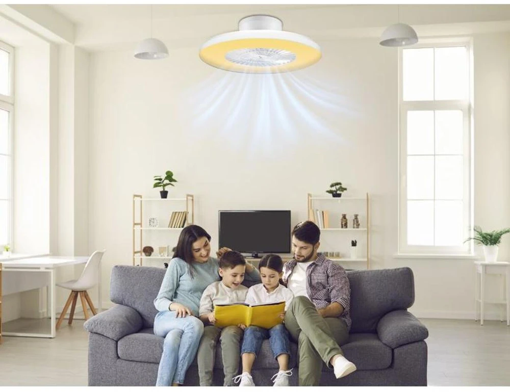Lubų ventiliatorius su pritemdomu LED apšvietimu Beper P206VEN650, 40 W, 60 cm