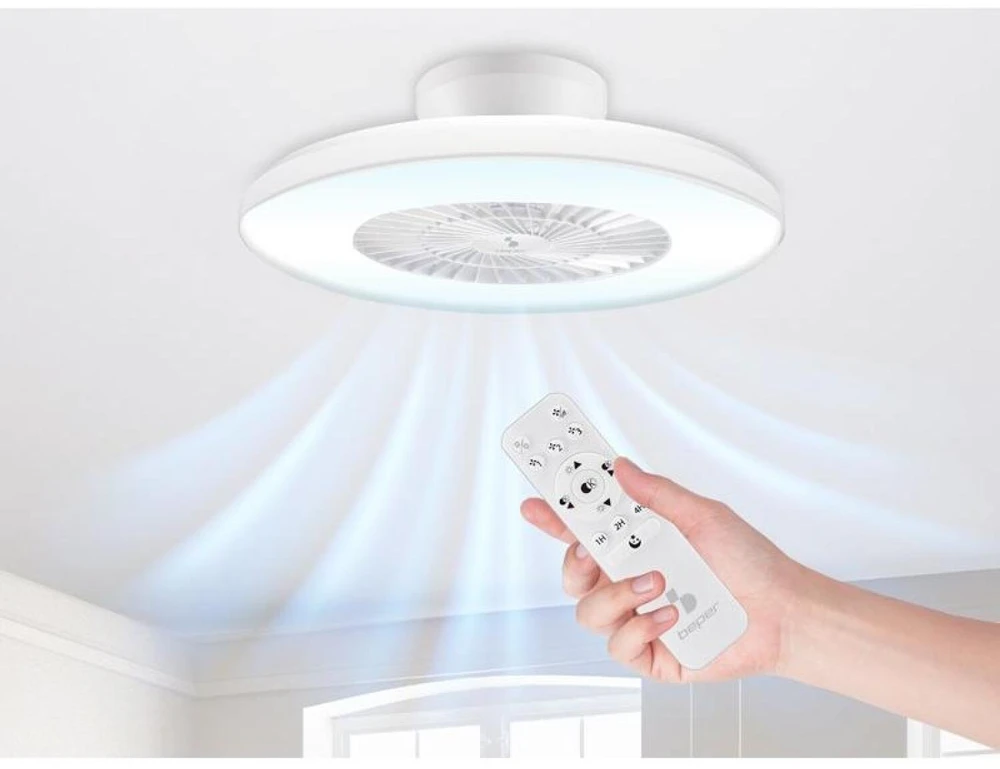 Lubų ventiliatorius su pritemdomu LED apšvietimu Beper P206VEN650, 40 W, 60 cm