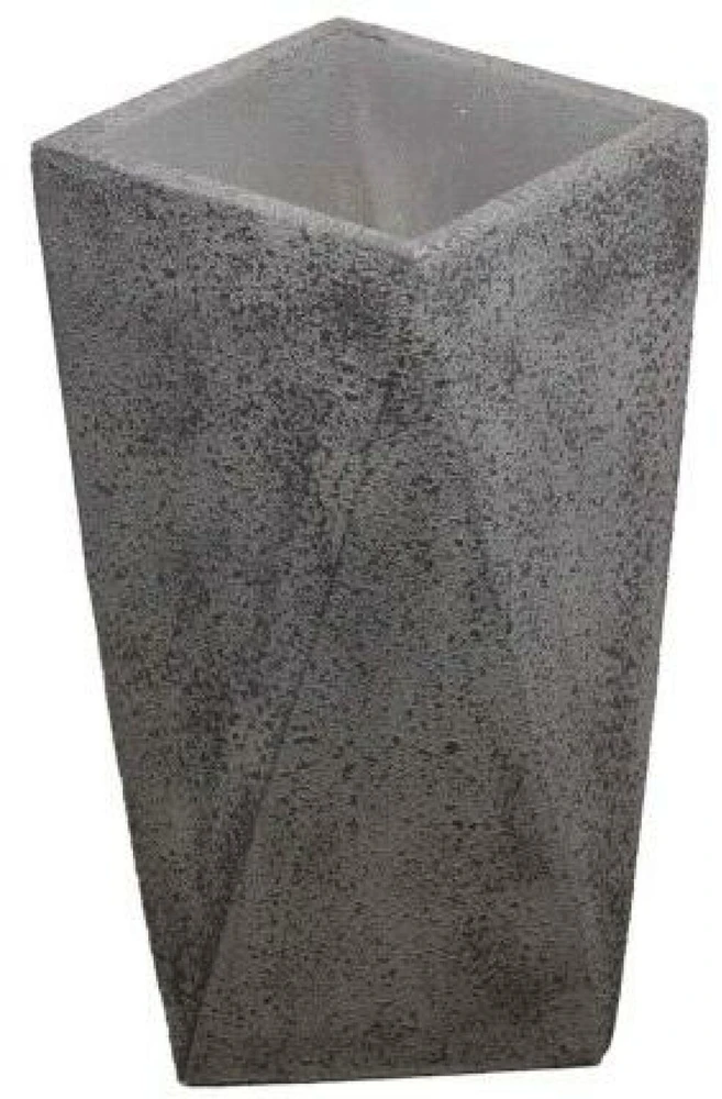Besk Gėlių vazonas iš stiklo pluošto, geometrinis, 40x40x60cm, pilkas