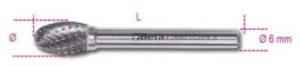 BETA SUKAMASIS dildė ovali 6 mm