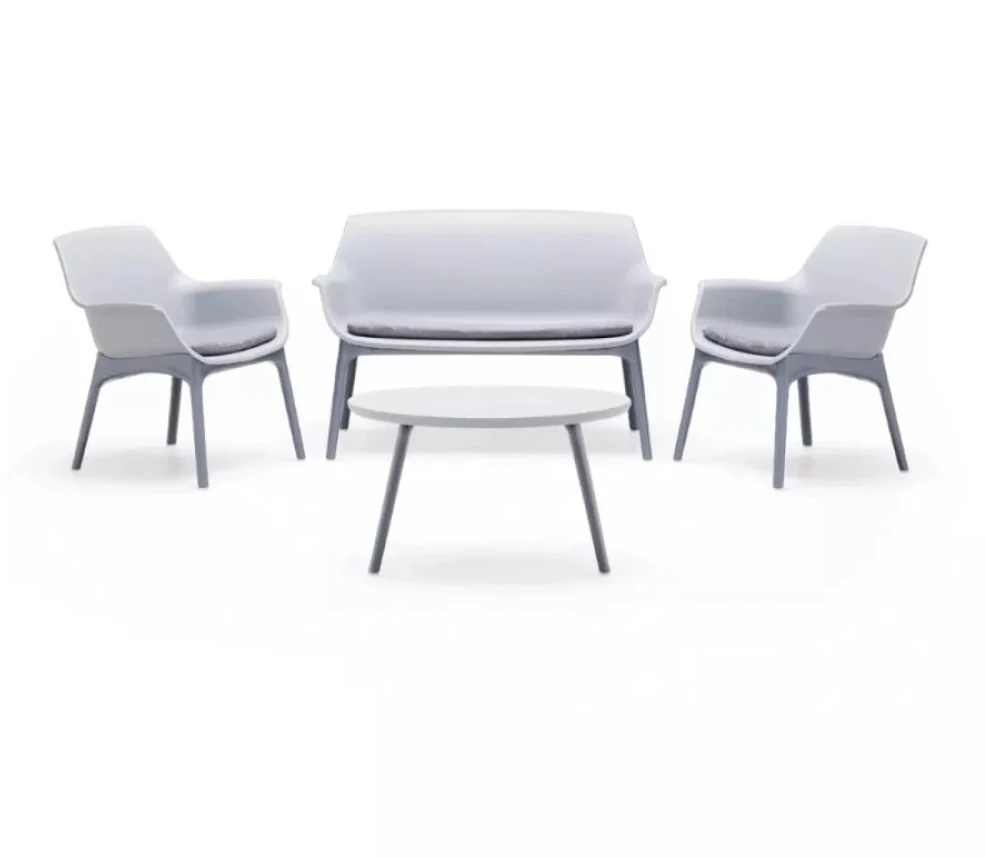 Lauko baldų komplektas Bica Sodo baldų komplektas Luxor Lounge Set baltas pilkas