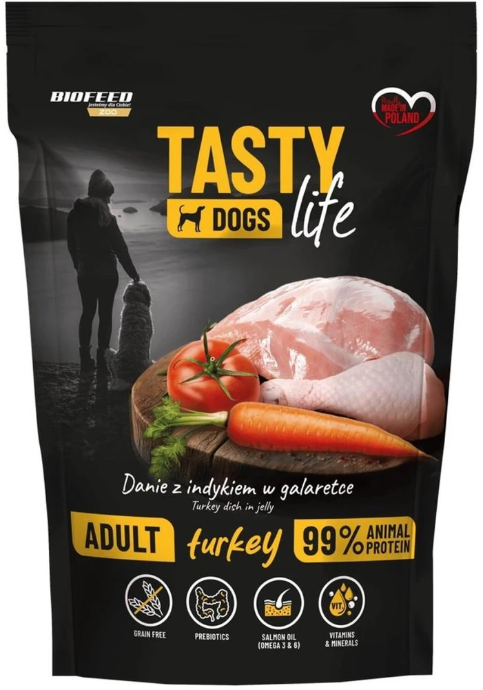 Euphoria BIOFEED Tasty Dogs Life kalakutiena- drėgnas ėdalas šunims – 150g
