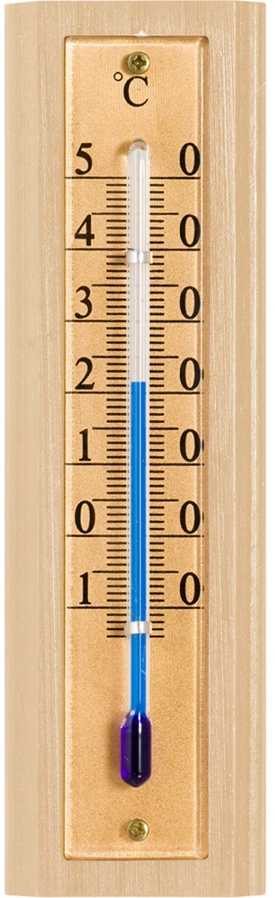 Bioterm 010500 kambario termometras, -10 iki +50°C, 12cm, medinis, pakabinamas, aukso skalė