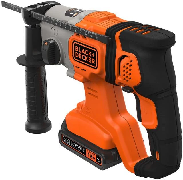 Black & Decker Juodas & Decker Perforatorius Juodas & Decker BCD900D1S-QW; 1,2 J; SDS-plus; 18 V; 1x2,0 Ah akum.+ pakrovėjas