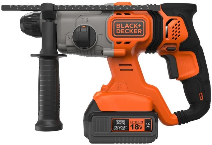 Black & Decker Juodas & Decker Akumuliatorinis SDS+ smūginis gręžtuvas, 18 V, 4,0 Ah, Juodas & Decker [BCD900M1K-QW]