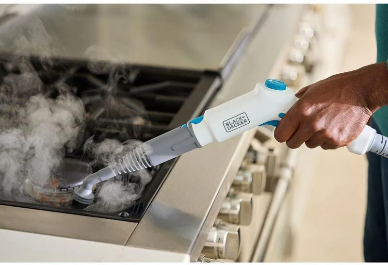 Black & Decker Juodas & Decker Namų ir virtuvės prietaisas - Juodas+DECKER BHSMP2314-QS 1.2L 2300W Garų valytuvas 4 Bar Mėlyna, Balta