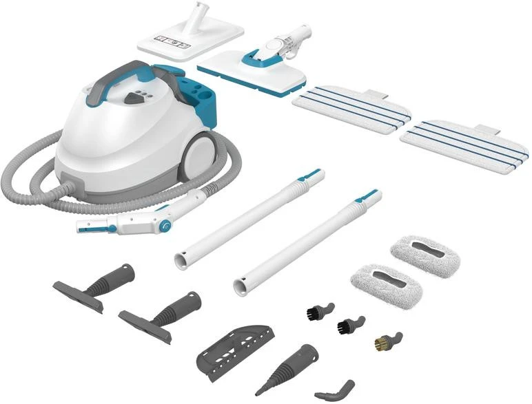 Black & Decker Juodas & Decker Namų ir virtuvės prietaisas - Juodas+DECKER BHSMP2314-QS 1.2L 2300W Garų valytuvas 4 Bar Mėlyna, Balta