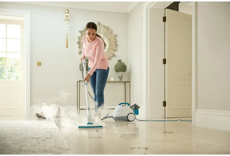 Black & Decker Juodas & Decker Namų ir virtuvės prietaisas - Juodas+DECKER BHSMP2314-QS 1.2L 2300W Garų valytuvas 4 Bar Mėlyna, Balta
