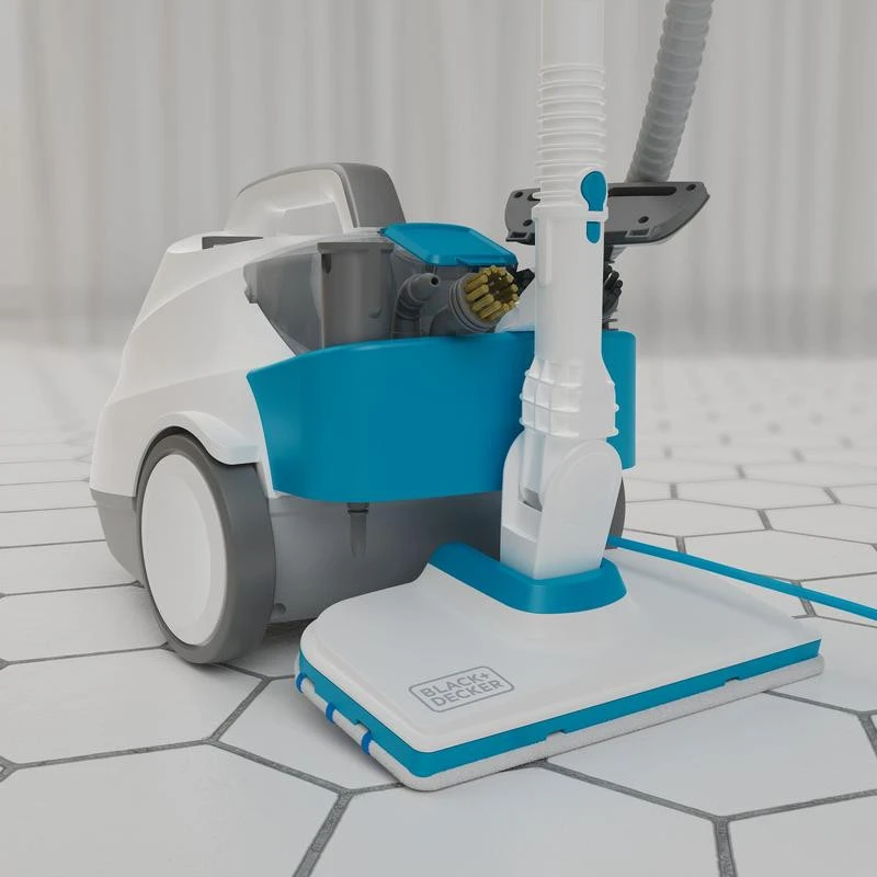 Black & Decker Juodas & Decker Namų ir virtuvės prietaisas - Juodas+DECKER BHSMP2314-QS 1.2L 2300W Garų valytuvas 4 Bar Mėlyna, Balta