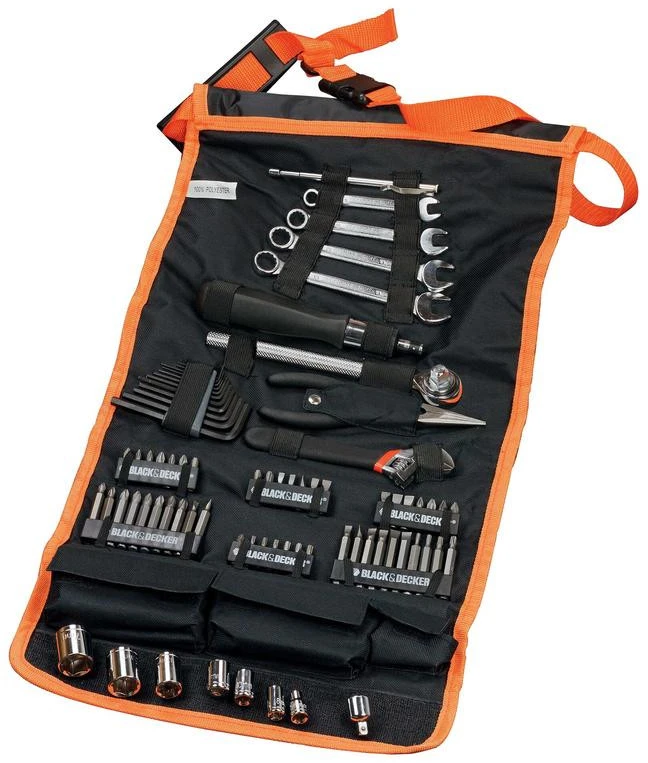 Black & Decker Juodas & Decker Įrankių komplektas Juodas & Decker A7063-QZ; 76 vnt.