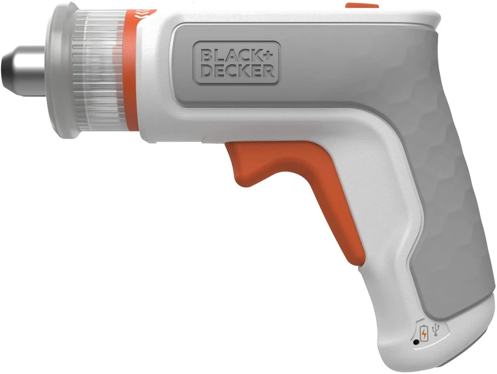 Black & Decker Juodas & Decker HEXDRIVER, cordless furniture screwdriver BCRTA01 (baltas/oranžinis, 3.6 volts)