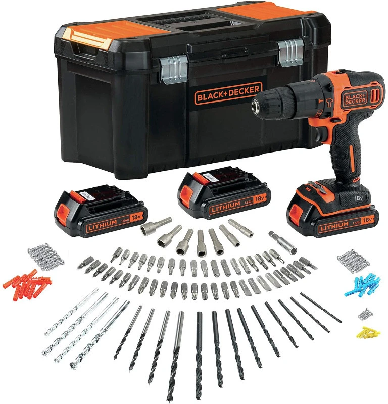 Black & Decker Juodas & Decker Juodas&DECKER BDCHD181B3A-QW