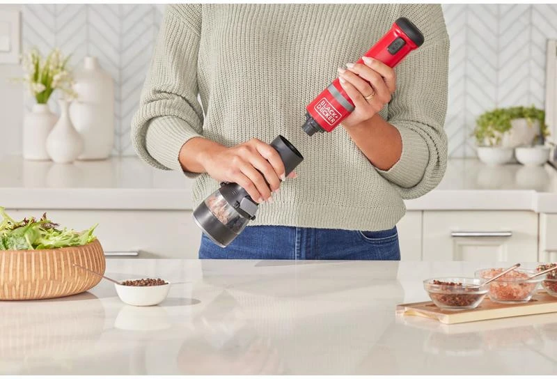 Black & Decker Juodas & Decker BD BLENDER 7,2V 2w1 Raudonas BCKM1012KR