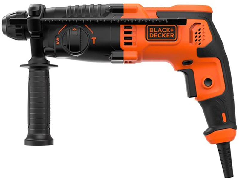 Black & Decker Perforatorius SDS+ smūginis gręžtuvas, 650 W, 1,4 J smūginis, 3 veikimo režimai, nešiojimo dėklas
