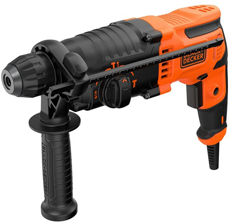 Black & Decker Perforatorius SDS+ smūginis gręžtuvas, 650 W, 1,4 J smūginis, 3 veikimo režimai, nešiojimo dėklas