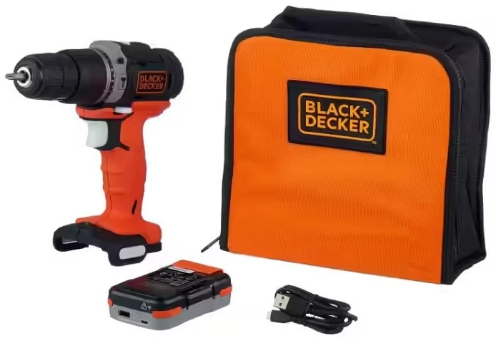 Black & Decker Juodas & Decker Suktuvas-gręžtuvas Juodas & Decker BDCHD12S1-XJ; 12 V; 1x1,5 Ah akum.