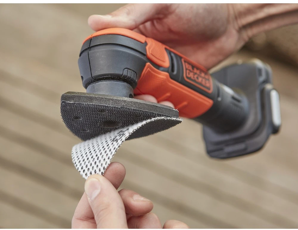 Black & Decker Juodas & Decker akumuliatorinis Delta šlifuoklis BDCDS12N-XJ - 1 šlifavimo tinklelis, be akumuliatoriaus įkrovimo laido