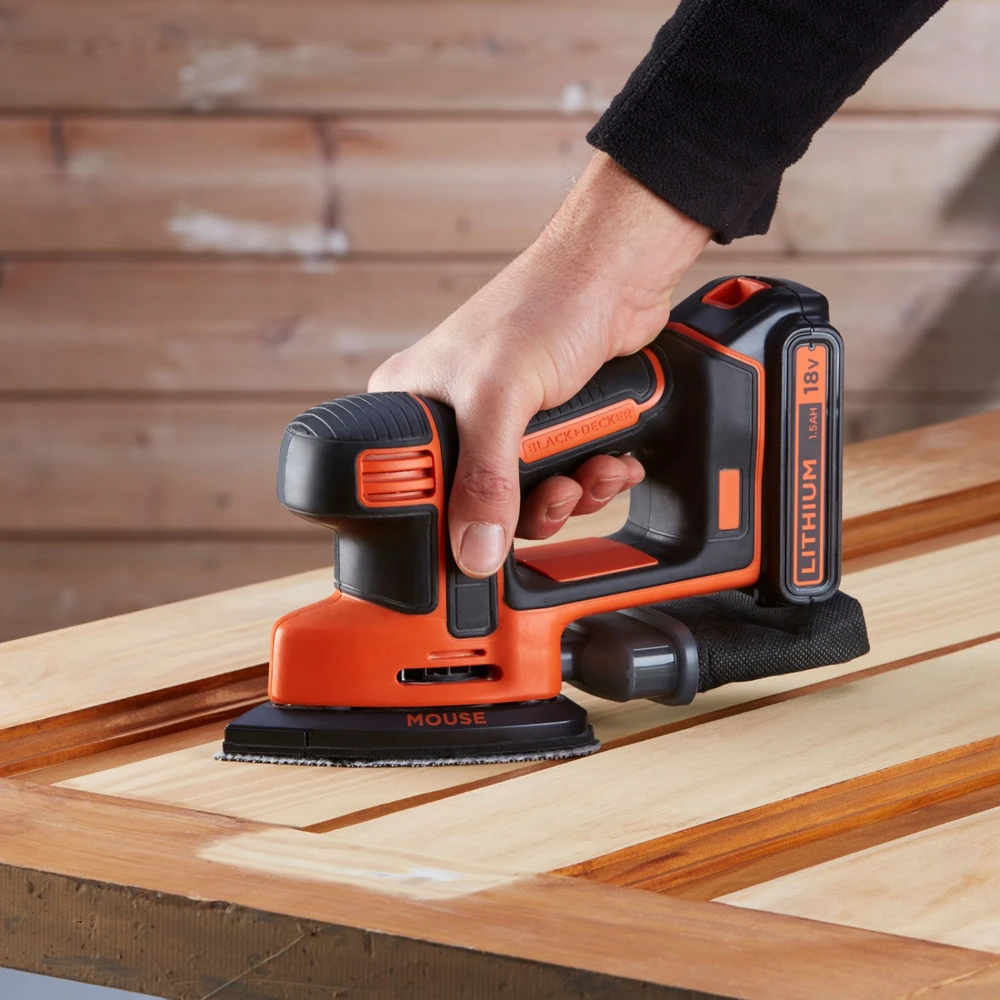 Black & Decker Juodas & Decker Juodas + DECKER DELTA TRINDER 18V 1x1,5Ah BDCDS18