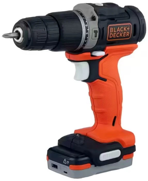 Black & Decker Juodas & Decker Suktuvas-gręžtuvas Juodas & Decker BDCHD12S1-XJ; 12 V; 1x1,5 Ah akum.