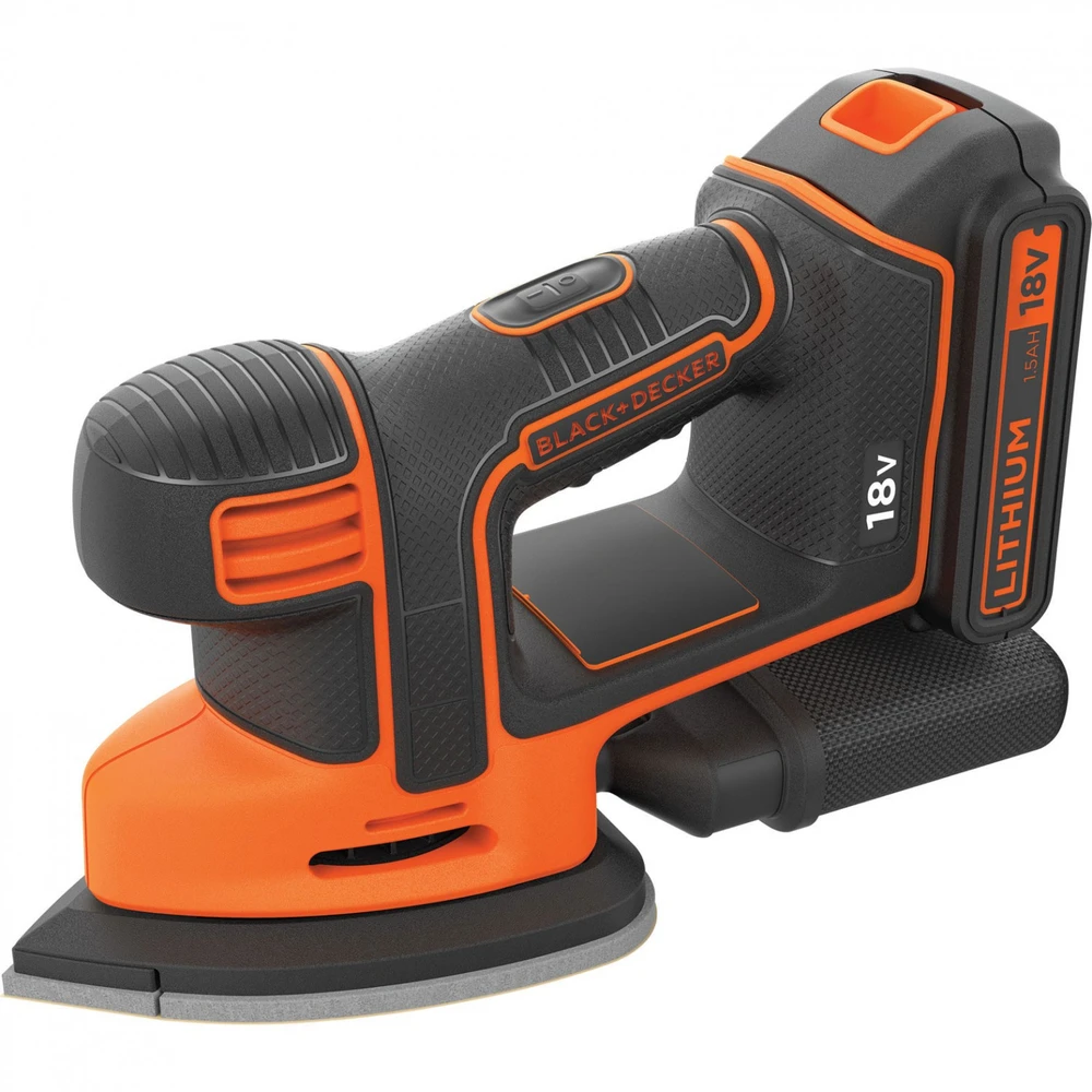 Black & Decker Juodas & Decker Juodas + DECKER DELTA TRINDER 18V 1x1,5Ah BDCDS18