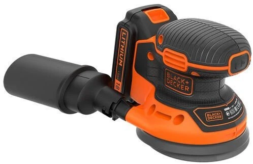 Black & Decker Juodas & Decker Ekscentrinis šlifuoklis Juodas & Decker BDCROS18-QW; 18 V; 1,5 Ah akum.+ pakrovėjas