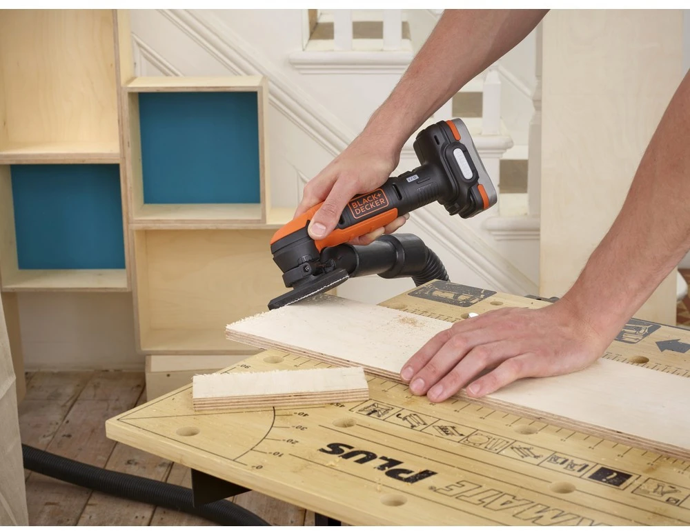 Black & Decker Juodas & Decker akumuliatorinis Delta šlifuoklis BDCDS12N-XJ - 1 šlifavimo tinklelis, be akumuliatoriaus įkrovimo laido