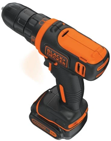 Black & Decker Juodas & Decker BDCDD12K cordless screw driller + case + rechargeable battery 1.5Ah