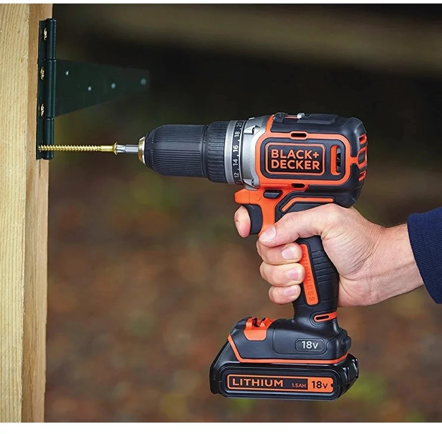 Black & Decker Juodas & Decker Suktuvas - gręžtuvas Juodas & Decker BL186K 18 V 1 x akumulator 1.5 Ah