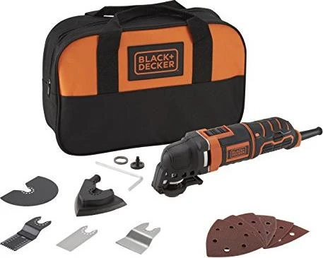 Black & Decker Daugiafunkcis elektrinis įrankis MT300SA2+11 priedų, krepšys, Juodas & Decker