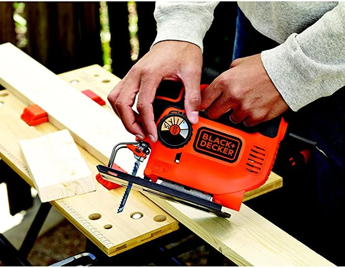 Black & Decker Siaurapjūklis KS801SEK 80 mm 550 W, Kitbox, Juodas & Decker